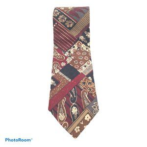 💥SOLD💥Hawkes & Keynes Silk Blue Burgundy Tan Tie